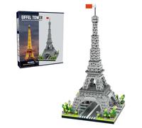 Eiffel Tower Building Blocks Set - Paris Landmark Architecture Micro Bricks Kit, 1:650 Scale Street View Model for Adult and Teen, Home Décor, Creative Gift for Man Woman(3350PCS)