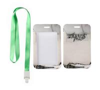 Eiffel Tower Card Holder with Green Lanyard, Photo ID Card Holder, Vertical Name Badges Protector for Nurse, Vertical Cards Protector for School, Bus Driver Accessories Paramedic Accessories