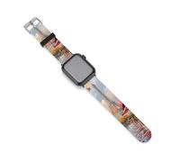 Eiffel Tower Cityscape Watch Band Compatible with Apple Watch Silicone Watch Straps Replacement Straps