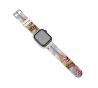 Eiffel Tower Cityscape Watch Band Compatible with Apple Watch Silicone Watch Straps Replacement Straps