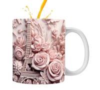 Eiffel Tower Coffee Mug, Ceramic Water Cup, Tea and Coffee Mug, Novelty Coffee/Tea Cup with Effect for Office and Living Room Kitchen