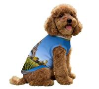 Eiffel Tower Europe City Dog Shirt Sleeveless Tshirt Pet Vest S
