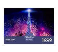 Eiffel Tower-fireworks Jigsaw Puzzle Waterproof 1000 Piece for Adults Impossible Educational Games