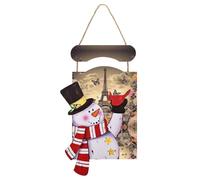 Eiffel Tower Flowers and Butterflies Winter Snowman Wooden Hanging Sign Merry Christmas Wall Sign Cute Christmas Decorations for Merry Xmas Holiday Party Supplies & Gifts