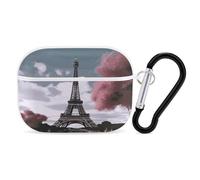 Eiffel Tower for Airpod Pro Case Cover Hard Shell Full Drop Protection Cover with Keychain Compatible with AirPod Pro 2nd/1st Generation, Front LED Visible,White
