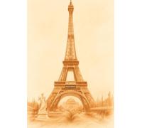 Eiffel Tower French France - A4 Travel City Poster Wall Art Home Decor Art Print Featuring Iconic Landmarks and Global Destinations for Interiors Inspired by Culture and Exploration
