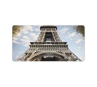 Eiffel Tower French Paris Monument Mouse Pad Non-Slip Rubber Base Desk Protector Mat Waterproof Desk Pad Extended Large Gaming Keyboard Mat for Office Work Home Desktop Accessory