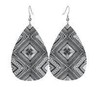 Eiffel Tower French Paris Monument Trendy Leather Teardrop Earring Lightweight Bohemian Earrings Set Jewelry Gift For Women Girl