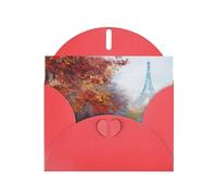 Eiffel Tower Greeting Card With Envelope (160 x 120 mm) for Birthday/Wedding/Invitation/Christmas/New Year