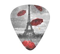 Eiffel Tower Guitar Picks, Unique Artistic Umbrella Celluloid Guitar Pick for Bass Electric Guitar Acoustic Guitar Lovers Gift
