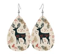 Eiffel Tower Heart Airplane pattern Leather Earrings for Women Dangle Earring Fashion Boho Drop Dangle Earrings Hypoallergenic 925 Silver Teardrop Earring Jewelry Gift 1, One Size, No Gemstone