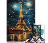 Eiffel Tower in Paris JigsawPuzzle 1000 Pieces for Teenagers,Educational Games Home Decoration Deal As Gifts for The Whole Family 38x26cm