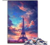 Eiffel Tower in Paris Puzzles for Teenagers Teens 1000pc Puzzle, Relax Games Enhance Love between Couples for Age 14 (26x38cm)