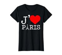 Eiffel Tower J'Adore Paris Value Graphic T-Shirt, Women, Black, S