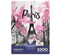 Eiffel Tower Jigsaw Puzzle for Adults 1000 Piece Jigsaw Puzzle Sakura Spring View Relaxing 38x26cm/1000pcs