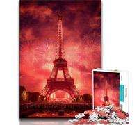Eiffel Tower JigsawPuzzle 1000 Pieces for Adults,Challenging To Complete But Fun And Humorous with Matching Poster And Trivia Sheet (50x75cm)