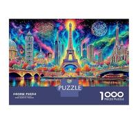 Eiffel Tower Jigsaws Challenge Toy Gifts 1000 Piece Puzzle Educational Games for Adults And Kids Age 14 Years Up 52x38cm/1000pcs