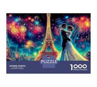 Eiffel Tower Jigsaws Challenge Toy Gifts 1000 Piece Puzzle in Cosmic Art Fit Together Perfectly for Adults & Kids Age 12 Years Up 70x50cm/1000pcs