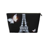 Eiffel Tower Leather Travel Wash Bag, Stylish and Durable, Easy to Carry