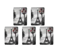 Eiffel Tower London Car Air Freshener Hanging Incense Chips 5 Pack Automotive Scented Hanging Sheets for Car Home Auto Interior Decor Square,white-style