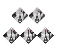 Eiffel Tower London Car Air Freshener Hanging Incense Chips 5 Pack Automotive Scented Hanging Sheets for Car Home Auto Interior Decor Rhombus,black-style