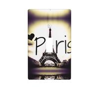Eiffel Tower Love Paris Print Decorative 1-Gang Wall Plate,Standard Size Unbreakable Polycarbonate Switch & Outlet Cover