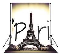 Eiffel Tower Love Paris Print Photo Studio Background 5x7ft Soft Photo Backdrop Curtain For Studio Content Creator Equipment