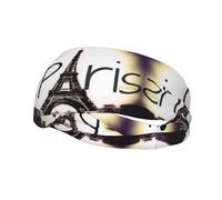 Eiffel Tower Love Paris Print Sweatbands Sports Headband For Men & Women,For Running Fitness Yoga Cycling,Sweat Wicking Non Slip