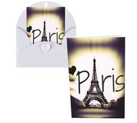Eiffel Tower Love Paris Print Thank You Cards Greeting Cards With Envelopes Blank Note Cards 10x15 cm Perfect for Thank Yous Invitations