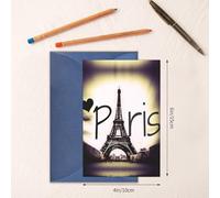 Eiffel Tower Love Paris Print Thank You Cards Greeting Cards With Envelopes Blank Note Cards 10x15 cm Perfect for Thank Yous Invitations