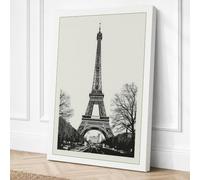 Eiffel Tower Monument Vintage Canvas Wall Art Print 30x20 Inch (76 x 51 cm)