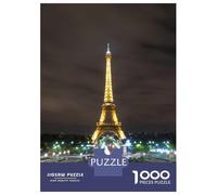 Eiffel Tower Night Scene 1000 Piece Jigsaw Puzzle Jigsaw Puzzle for Adults Relaxation Home Decor Gift 38x26cm/1000pcs