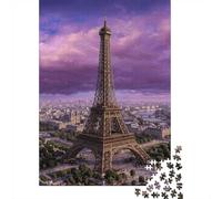Eiffel Tower Paris 1000 Piece Cardboard Jigsaw Puzzle for Adult Stress Relief Seekers Home Entertainment Unique Pattern 52x38cm/1000pcs