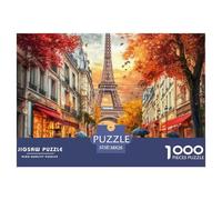 Eiffel Tower - Paris 1000 Piece 。 Puzzles for Adults - Colourful, Challenging & Brainteasing Adults 。 Puzzle - Puzzle The Future - 100% Recycled Cardboard - 1000pcs -38x26cm/1000pcs