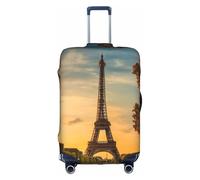 eiffel tower paris autumn print Luggage Cover Protector Suitcase Cover Polyester Washable Baggage Covers Travel Suitcase, White, Small, White, Small