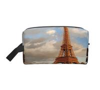 Eiffel Tower Paris Autumn Print Travel Toiletry Bags Hanging Makeup Bag Large Capacity Versatile Organizer for Women Men
