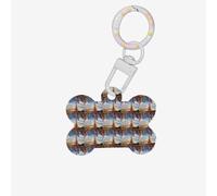 Eiffel Tower Paris Autumn Printing 1 Pc Dog Bone Shape Id Tags Double Sided with Key Ring Craft for Pets