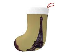Eiffel Tower Paris Christmas Stocking, Candy Gift Bags, Hanging Stocking Ornament, Christmas Decorations