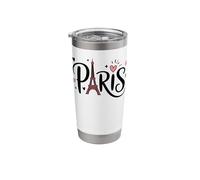 Eiffel Tower Paris Cute Hearts Romantic Graphic Stainless Steel Insulated Tumbler