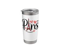 Eiffel Tower Paris Cute Hearts Romantic Graphic Stainless Steel Insulated Tumbler