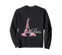 Eiffel Tower Paris Design With Cherry Blossom Aesthetic Sweatshirt