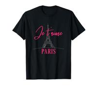 Eiffel Tower Paris France Je T'Aime I Love You Souvenir T-Shirt