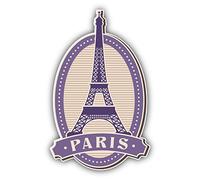 Eiffel Tower Paris France Vintage Label Car Bumper Sticker Decal 8 x 12 cm
