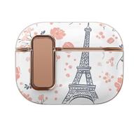Eiffel Tower Paris French Macarons Hard Shell Case Skin Accessories Cover with Secure Lock Clip Compatible with AirPods Pro 2