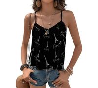 Eiffel Tower Paris French Women's Tank Tops Print Sleeveless Vests Blouses Spaghetti Strap Shirts