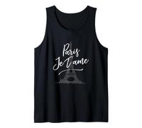 Eiffel Tower Paris, I Love Paris France Script Graphic Tank Top