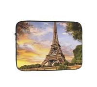Eiffel Tower Paris Laptop Case 13 inch, Water Resistant Laptop Sleeve Shockproof Protective Traveling Computer Bag Portable Business Briefcase for Men Women