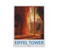 Eiffel Tower Paris，Paint by Number DIY Oil Painting Paint by Numbers Kits for Adults Beginner Canvas Acrylic Arts Craft for Home Wall Decor Drawing(20x30cm) 7.8x11.8 inches-EC61