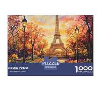 Eiffel Tower - Paris Park 1000 Piece 。 Puzzles for Adults - Colourful, Challenging & Brainteasing Adults 。 Puzzle - Puzzle The Future - 100% Recycled Cardboard - 1000pcs -38x26cm/1000pcs