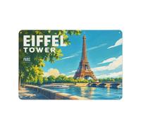 Eiffel Tower Paris Poster Metal Plaque 20x30cm Wall Decor | For a hobby-room refresh, decorative tin signs make an easy decor gift for new homeowners.